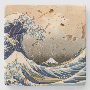 Underbar Wave av Kanagawa   Hokusai   Stenunderlägg