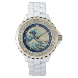 Underbar Wave av Kanagawa & Japansk Art watch Japa Armbandsur