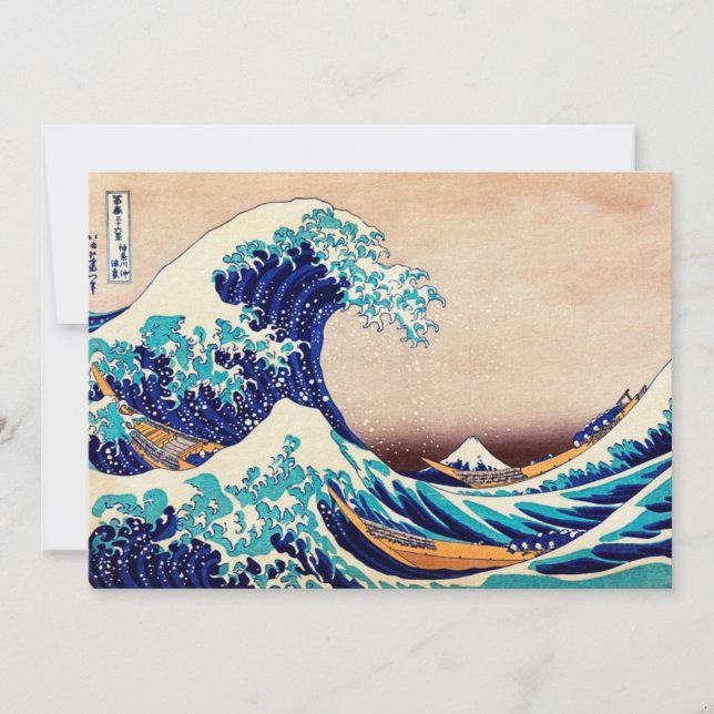Underbar Wave Av Kanagawa Japansk Vintage Fine Art (Framsida)
