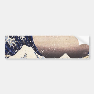 Underbar Wave av Kanagawa japanskt träblock Skriv Bildekal