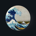 Underbar Wave av Kanagawa Knapp<br><div class="desc">Underbar Wave av Kanagawa,  målad av Katsushika Hokusai circa 1830.</div>