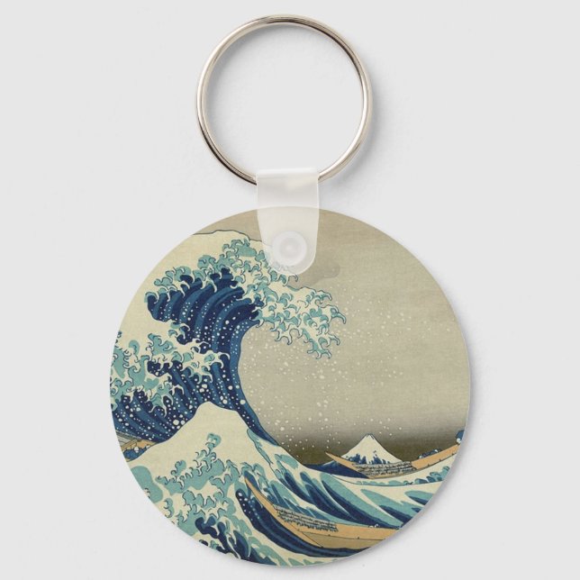 Underbar Wave av Kanagawa Nyckelring (Framsida)