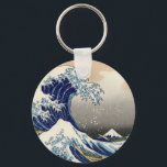 Underbar Wave av Kanagawa Nyckelring<br><div class="desc">Av Katsushika Hokusai</div>