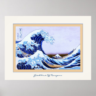 Underbar Wave Av Kanagawa Poster