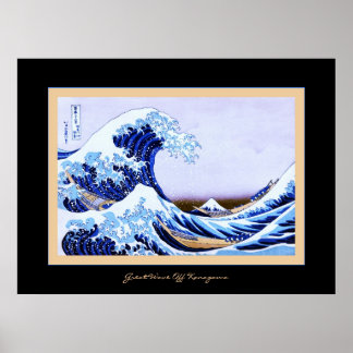 Underbar Wave Av Kanagawa Poster