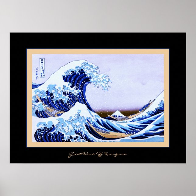 Underbar Wave Av Kanagawa Poster (Framsidan)