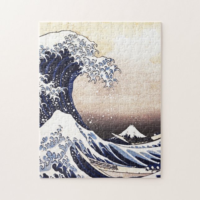 Underbar Wave Av Kanagawa Vintage Japansk konst Pussel (Vertikal)
