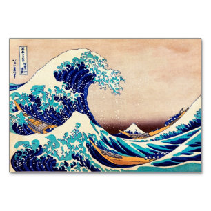 Underbar Wave Av Kanagawa Vintage Japansk utskrift Bordsnummer