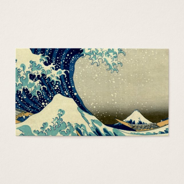 Underbar Wave Av Kanagawa Visitkort (Framsidan)