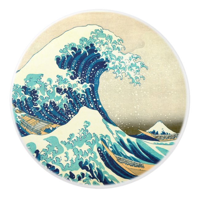 Underbar Wave av Kangawa av Hokusai Knopp (Framsidan)