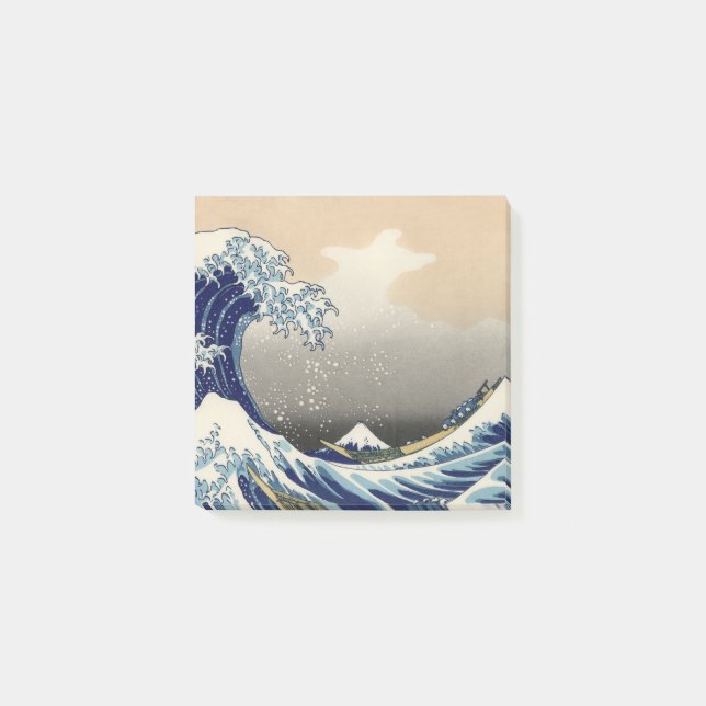 UNDERBAR WAVE Blue White Post-it Block (Framsida)