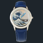 Underbar Wave, Hokusai, Ukiyo-e Armbandsur<br><div class="desc">Katsushika Hokusai (oktober eller november 1760 - 10 maj, 1849) var en japansk konstnär, ukiyo-e-målare och tryckare av Edo-perioden. På sin tid var han Japans ledande expert på kinesisk målning. Hokusai, född i Edo (numera Tokyo), är bäst känd som författare till träblockets tryckserie 36 vyer av berget Fuji ( Fugaku...</div>