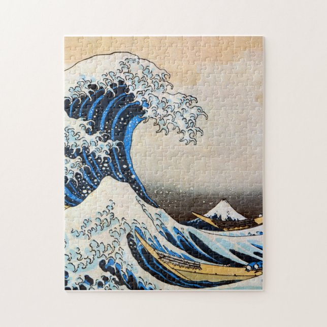Underbar Wave, Hokusai, Ukiyo-e Pussel (Vertikal)