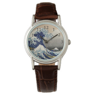 Underbar Wave Kanagawa japansk målning Armbandsur