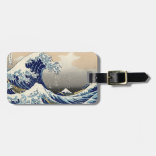 Underbar Wave Kanagawa japansk målning Bagagebricka