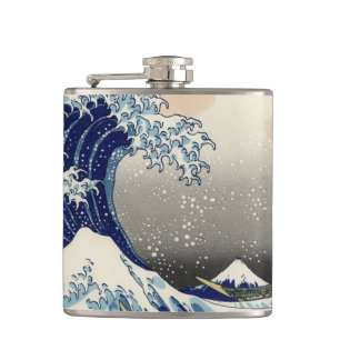Underbar Wave Kanagawa japansk målning Fickplunta