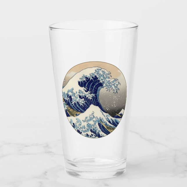 Underbar Wave Kanagawa japansk målning Glaskopp (Framsida)