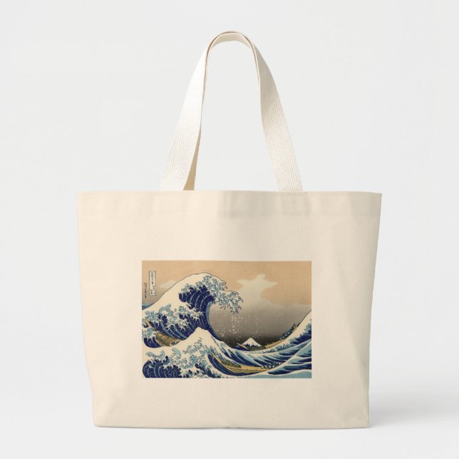 Underbar Wave Kanagawa japansk målning Jumbo Tygkasse (Framsidan)