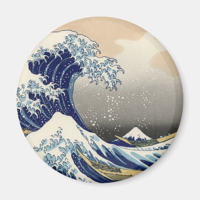 Underbar Wave Kanagawa japansk målning Magnet (Framsidan)