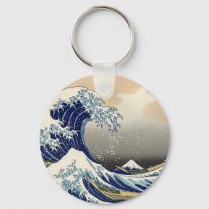 Underbar Wave Kanagawa japansk målning Nyckelring