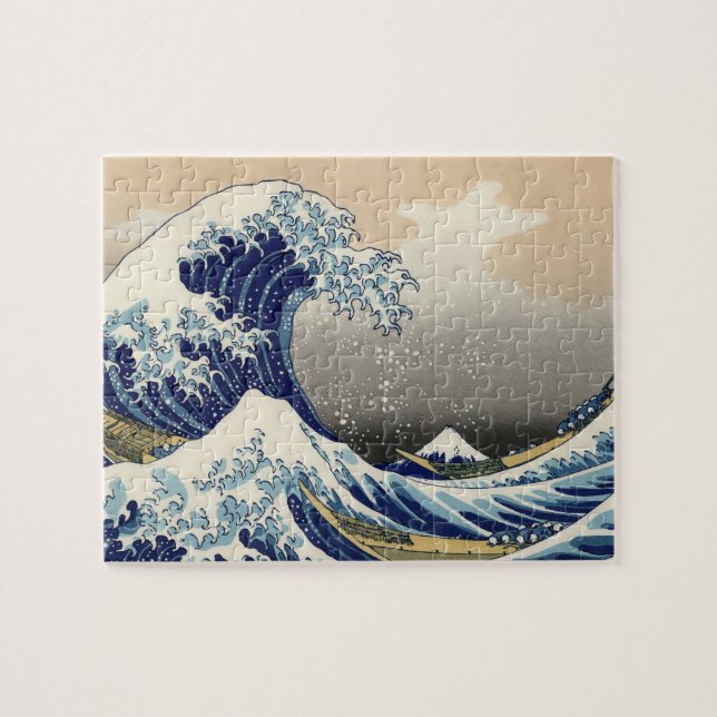 Underbar Wave Kanagawa japansk målning Pussel (Horisontell)