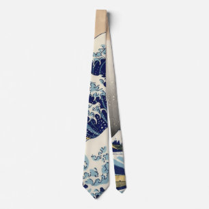 Underbar Wave Kanagawa japansk målning Slips