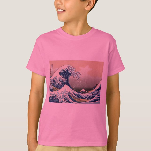 Underbar Wave Kanagawa japansk målning T Shirt (Framsida)