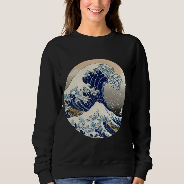 Underbar Wave Kanagawa japansk målning T Shirt (Framsida)