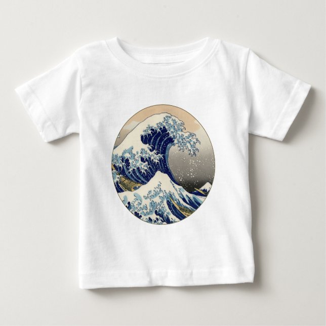 Underbar Wave Kanagawa japansk målning T Shirt (Framsida)