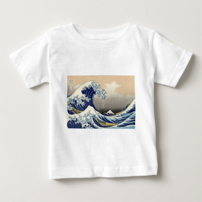Underbar Wave Kanagawa japansk målning T-shirt (Framsida)