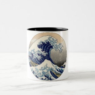 Underbar Wave Kanagawa japansk målning Två-Tonad Mugg