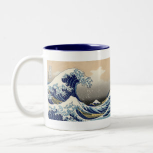 Underbar Wave Kanagawa japansk målning Två-Tonad Mugg