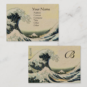 UNDERBAR WAVE MONOGRAM Kraft Papper Visitkort