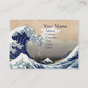UNDERBAR WAVE MONOGRAM Pearl Papper Visitkort