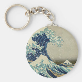 "Underbar Wave off Kanagawa" av Hokusai Nyckelring