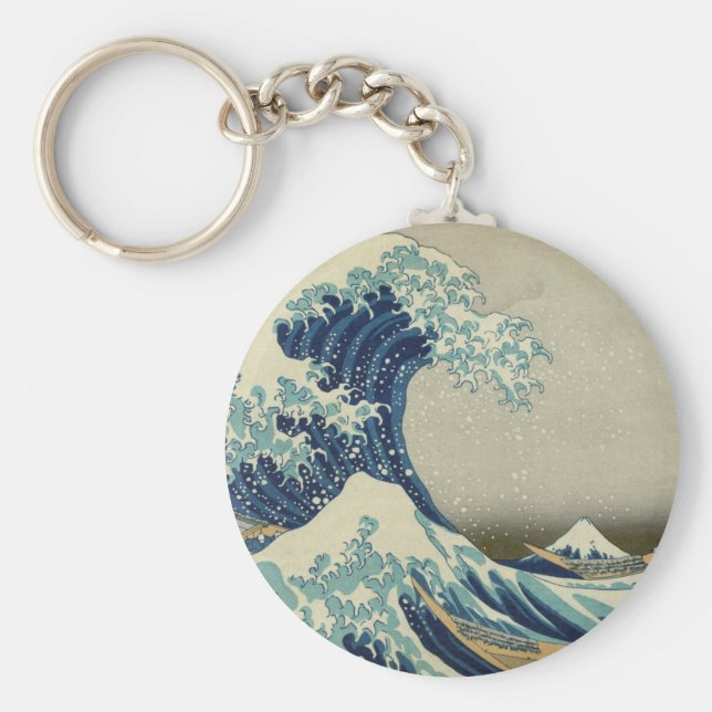 "Underbar Wave off Kanagawa" av Hokusai Nyckelring (Framsidan)