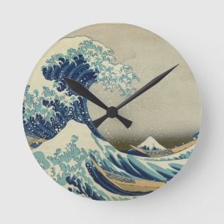 Underbar Wave off Kanagawa - Hokusai Rund Klocka