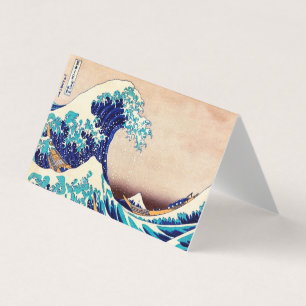 Underbar Wave Off Kanagawa Vintage Japansk Art Visitkort