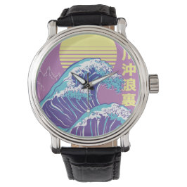 Underbar Wave Vaporwave Kanagawa Armbandsur