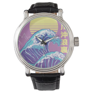 Underbar Wave Vaporwave Kanagawa Armbandsur