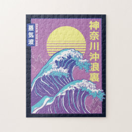 Underbar Wave Vaporwave Kanagawa Pussel