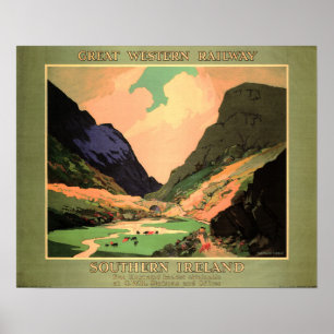 Underbar Western järnväg GWR Southern Ireland Trav Poster