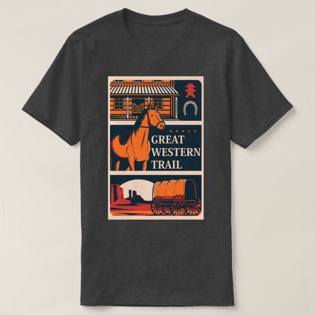 Underbar Western järnvägslinje - minimalistisk T Shirt (Design framsida)