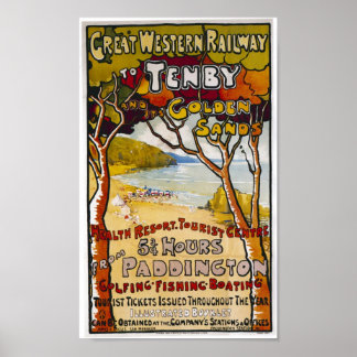 Underbar Western "Tenby"-Poster Poster