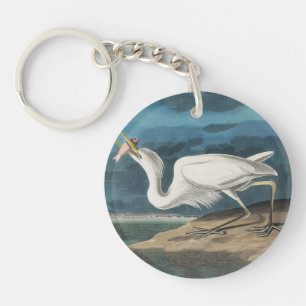 Underbar White Heron Audubon Bird Wildlife Paintin