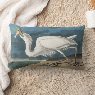Underbar White Heron Audubon Bird Wildlife Paintin Lumbarkudde