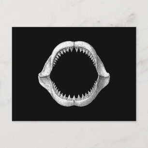 Underbar White Shark Jaw Helg Vykort
