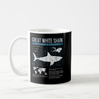 Underbar White Shark Science Sharks Facts Geek Gra Kaffemugg