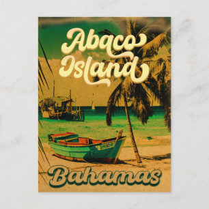 Underbara Abaco Bahamas Island Vintage Souvenirs Vykort