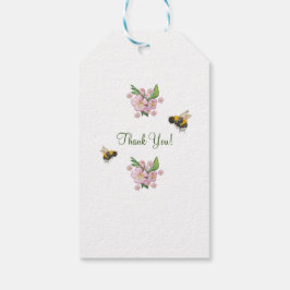 Underbara akrobatiska äppelträdblommor och bіе presentetikett